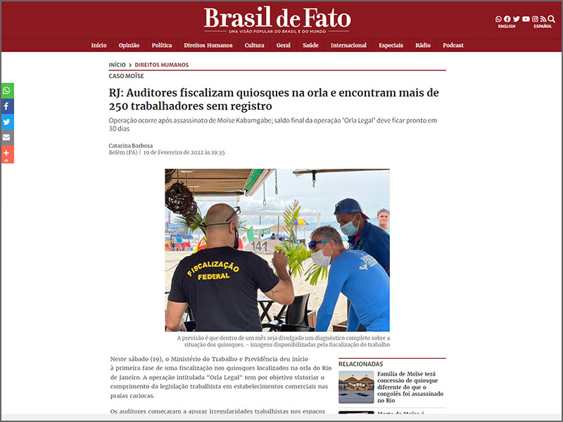 Imprensa Nacional Noticia A O Dos Auditores Fiscais Do Trabalho Nos